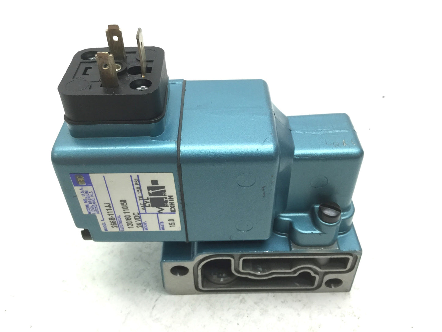 Used Mac 266B-11JJ Solenoid Valve Voltage: 120/110VAC 50/60Hz 24VDC 2-Way