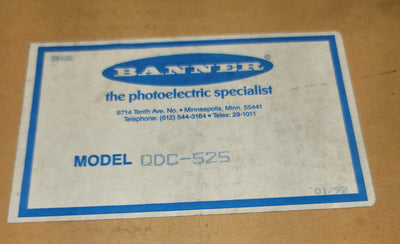 Used Banner Engineering QDC-525 Machine And Perimeter Guard Cable 8m (25ft) 5-Pin
