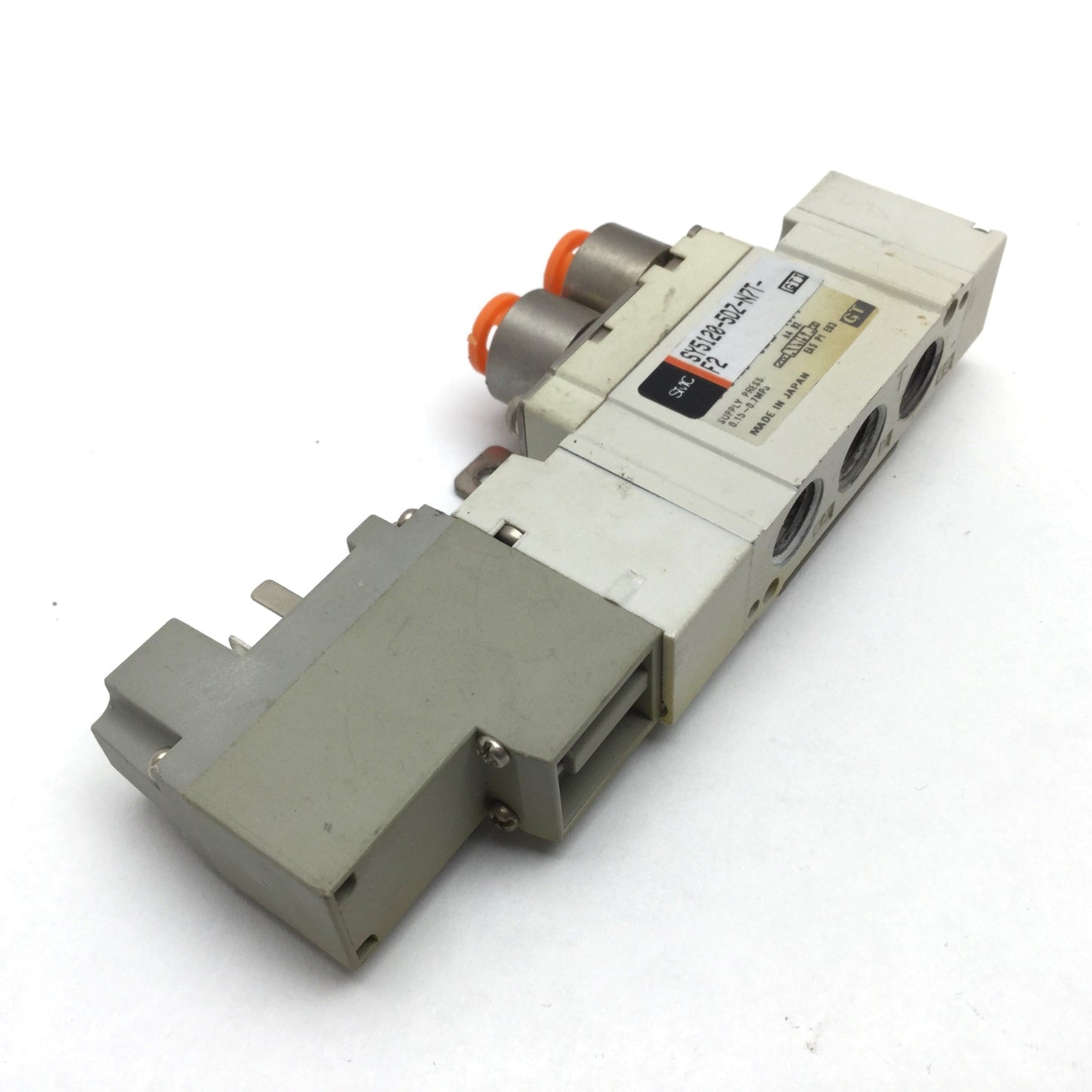 Used SMC SY5120-5DZ-N7T-F2 Solenoid Valve, 2-Position 5-Port, 24VDC, 0.15-0.7MPa
