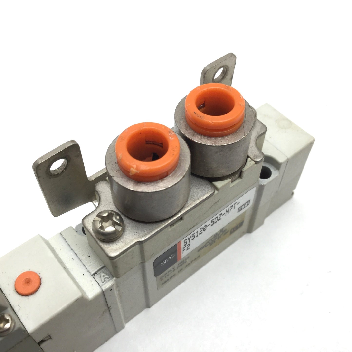 Used SMC SY5120-5DZ-N7T-F2 Solenoid Valve, 2-Position 5-Port, 24VDC, 0.15-0.7MPa