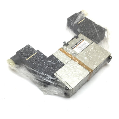 New SMC NVFS2610-3DZ Pneumatic Solenoid Valve, 3-Position 5-Port, 80-120VAC