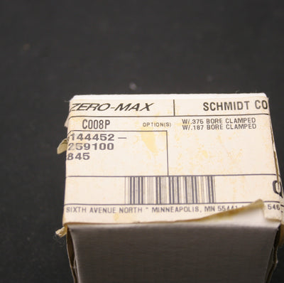 New Zero-Max C008P Control Flex Coupling, Bore: 1/8-3/8" Max Torque: 6 in-lbs