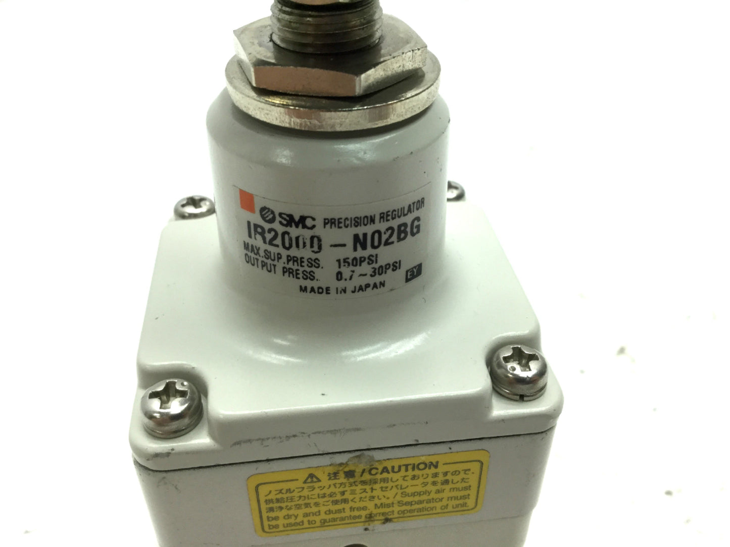 Used SMC IR2000-N02BG Precision Regulator, In: 150psi Max, Out: 0.7-30psi