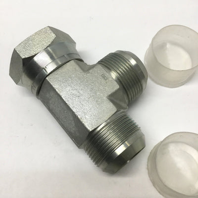 New – Open box 6602-20-20-20 Hydraulic Run Tee 1-1/4" JIC 37° Female Swivel Nut x Male Flare
