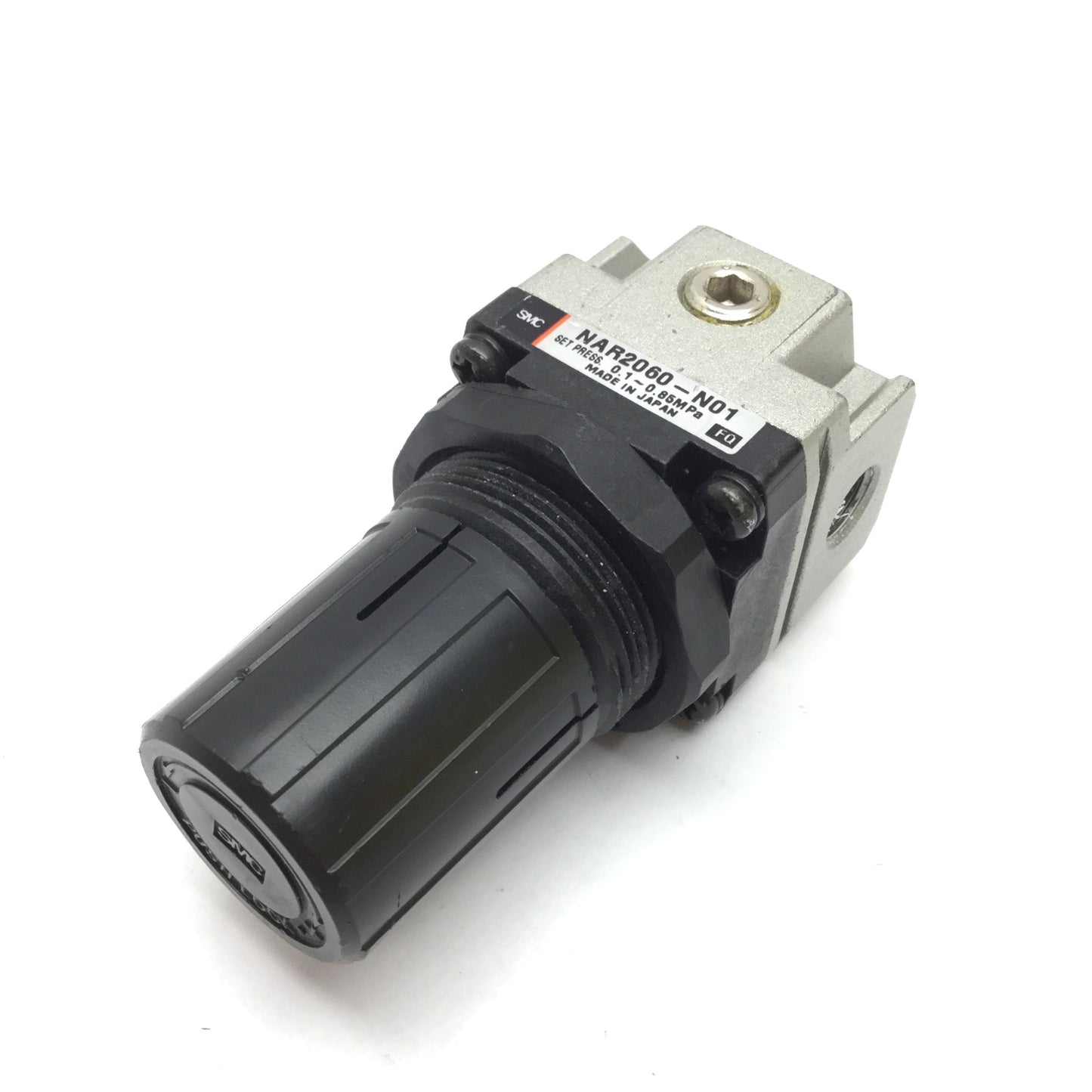 Used SMC NAR2060-N01 Pneumatic Regulator, Set Pressure: 0.1-0.85MPa, Ports: 1/8" NPT