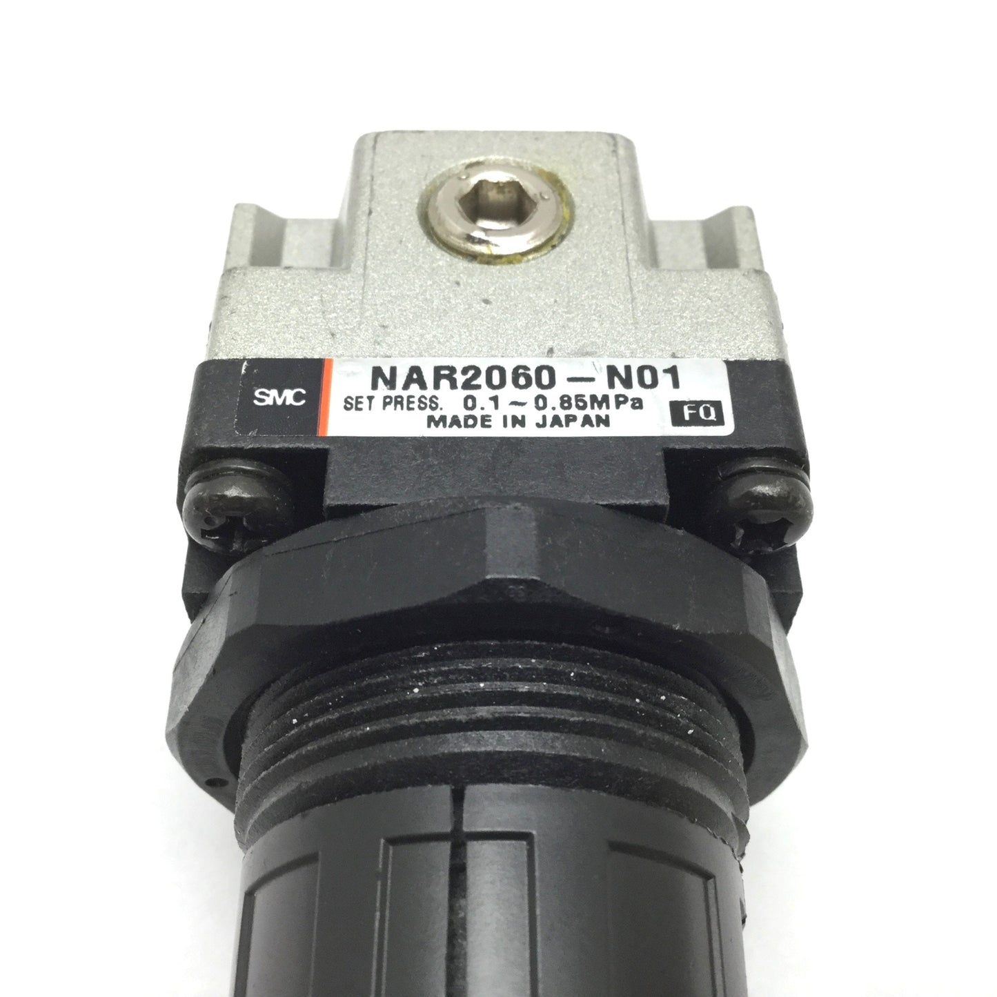 Used SMC NAR2060-N01 Pneumatic Regulator, Set Pressure: 0.1-0.85MPa, Ports: 1/8" NPT