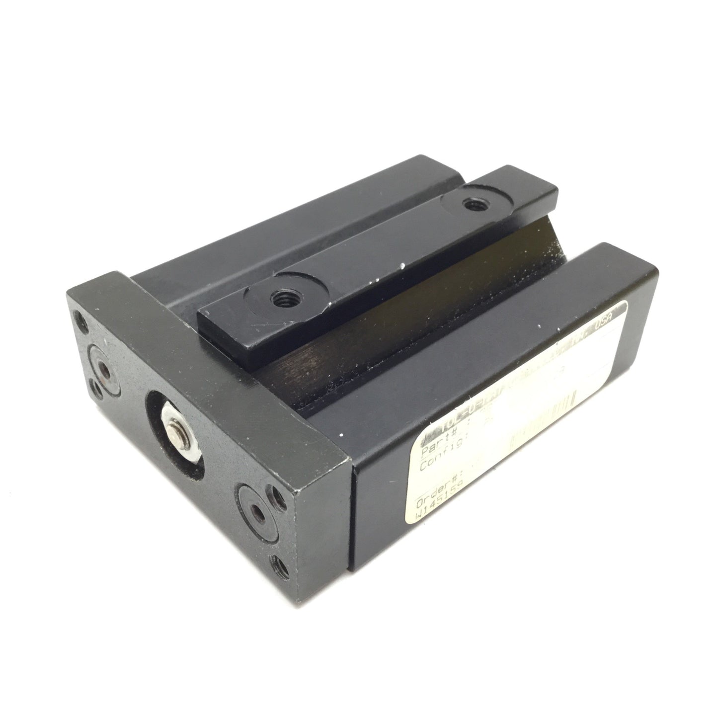 Used Tolomatic PB208 SK10 CB Guided Cylinder, Bore: 0.5", Stroke: 1", Ports: 10-32