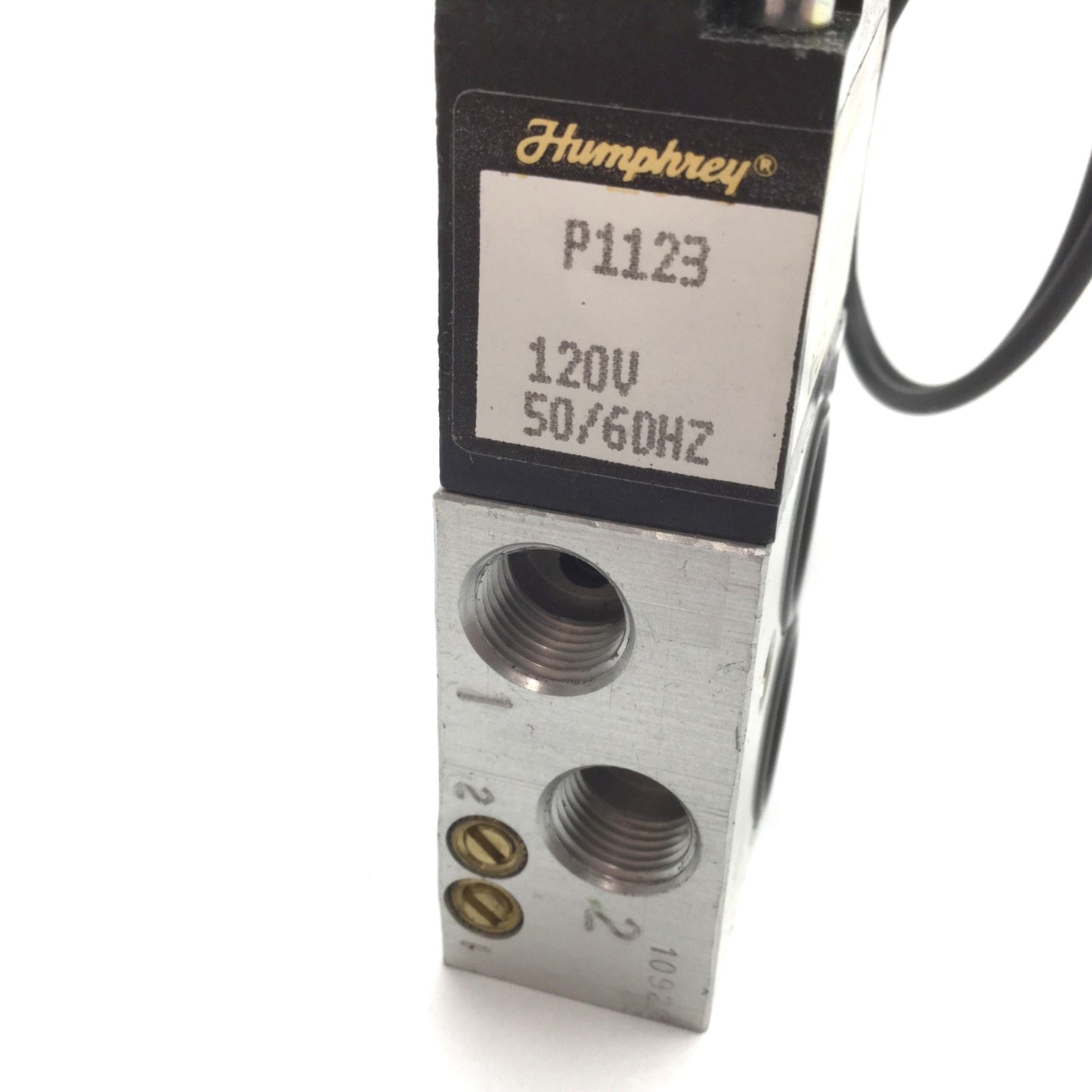 New – Open box Humphrey P1123 Solenoid Valve, 2-Position 4-Port, 120VAC, 1/8" NPT, 0-125psi