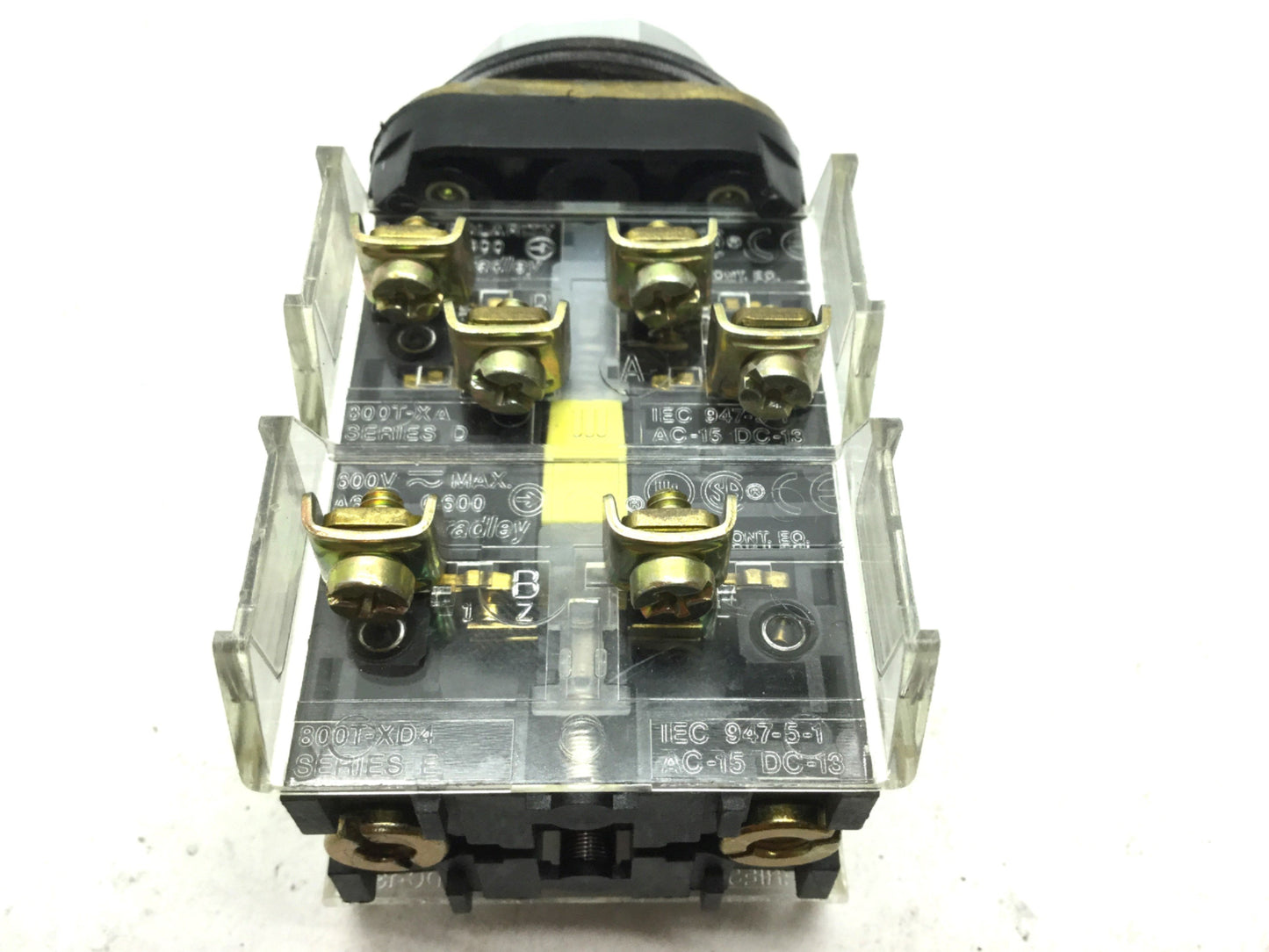 Used Allen Bradley 800T-B Push Button 2x 800T-XA NC & NO 2X 800T-XD4 NC Contact Block