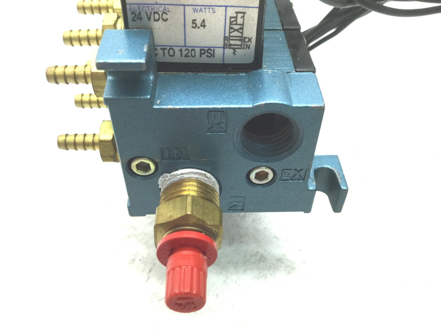 Used Mac 3x 45A-SA1-DDAA-2MA & 3x 45A-TA1-DDAA-1BA Solenoid Valves 24VDC 1/8" NPT