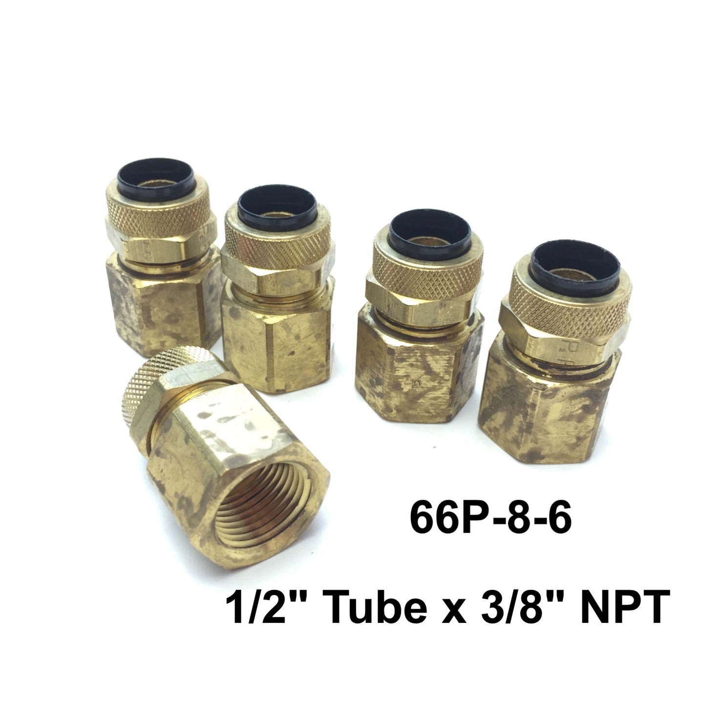 New – Open box Lot of New Parker Poly-Tite Brass Compression Tube Fittings Connectors, Elbows