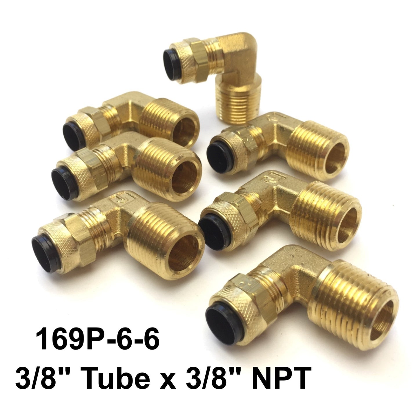 New – Open box Lot of New Parker Poly-Tite Brass Compression Tube Fittings Connectors, Elbows