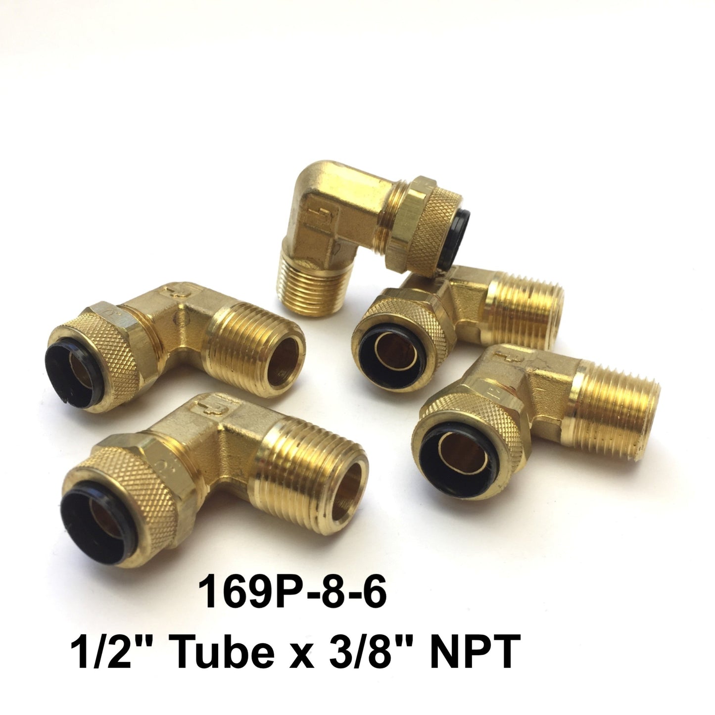 New – Open box Lot of New Parker Poly-Tite Brass Compression Tube Fittings Connectors, Elbows