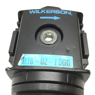 Used Wilkerson R18-02-F0G0 Regulator, Inlet: 300psi Max, Outlet: 0-125psi, 1/4" NPT