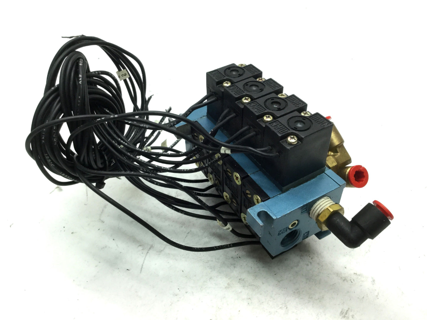 Used Mac 4x 45A-TA2-DDAA-1BA Solenoid Valves 24VDC 1/8" NPT W/ Flow Control