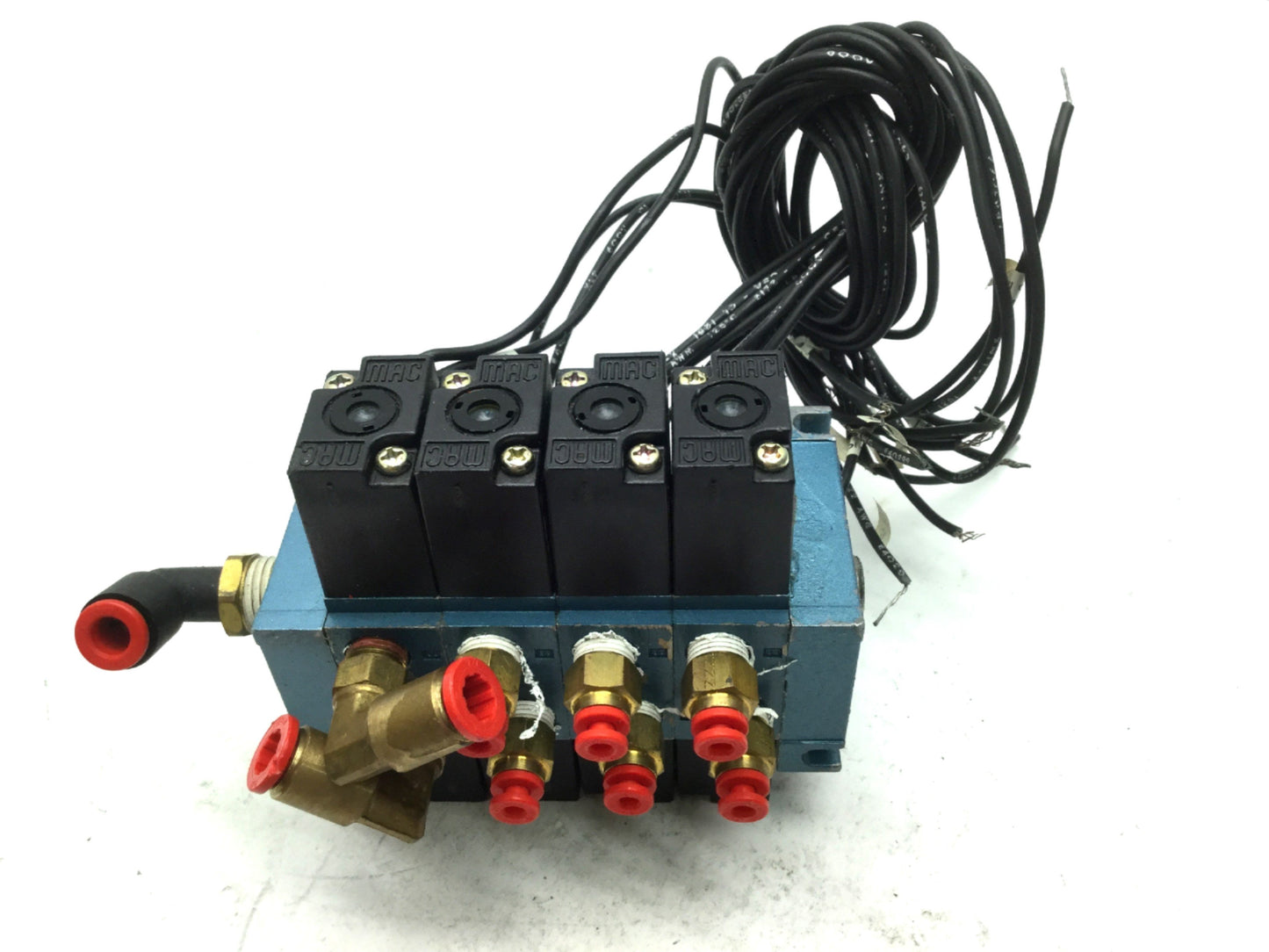 Used Mac 4x 45A-TA2-DDAA-1BA Solenoid Valves 24VDC 1/8" NPT W/ Flow Control