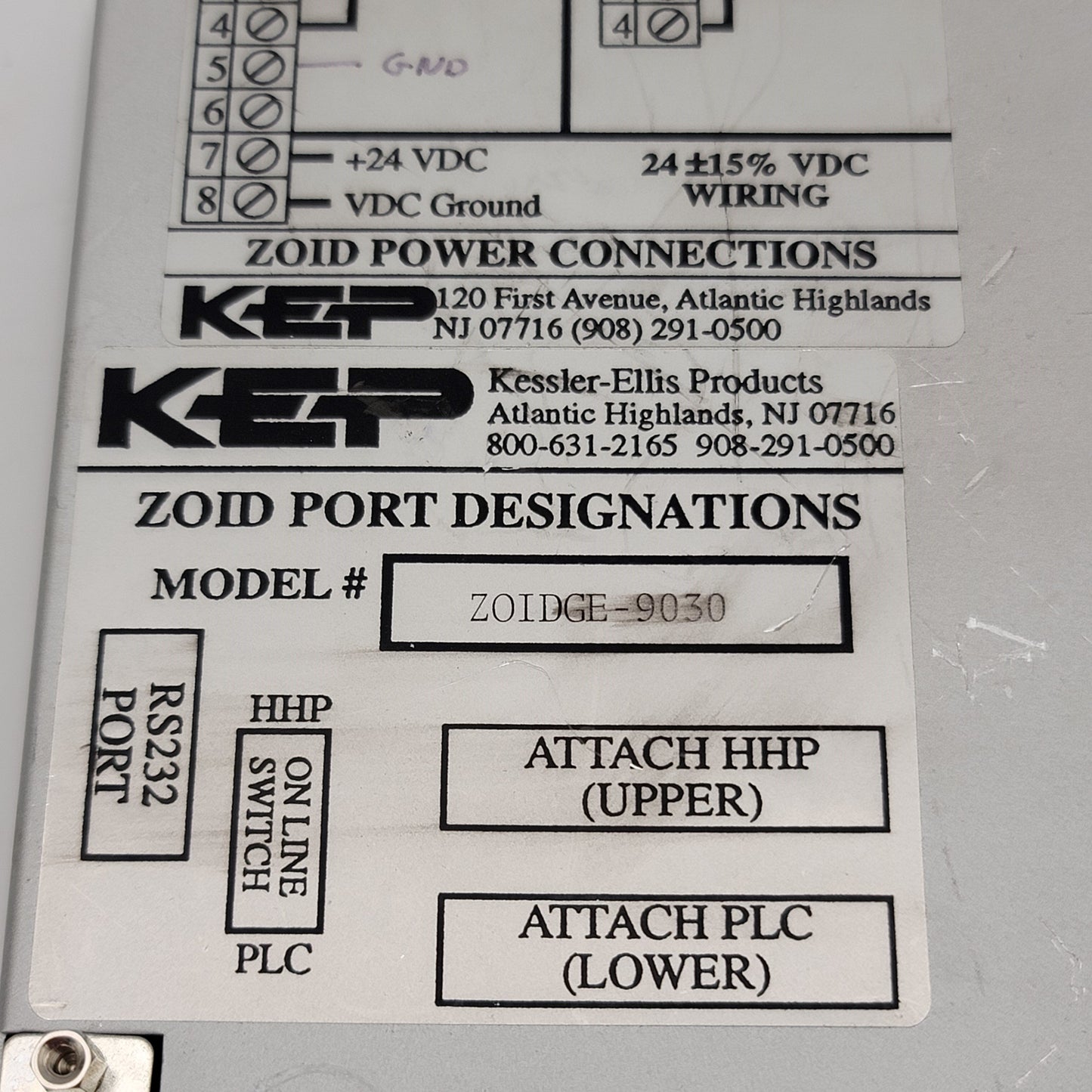 Used KEP ZOIDGE-9030 PLC Operator Interface, 24VDC, For GE 9030 PLC/HHP