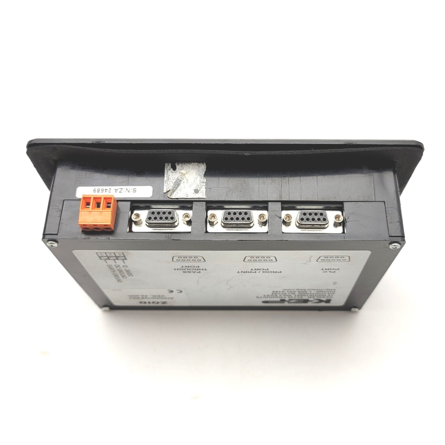 Used KEP ZOIDDCGE90V PLC Operator Interface, 12-24VDC, Version 42.00C, 3x 9-Pin
