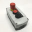 Used Allen Bradley 800F-3PP 3-Pushbutton Enclosure 22mm w/ Emergency E-Stop & Switch