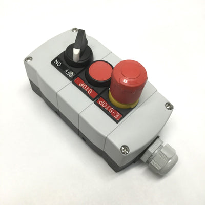 Used Allen Bradley 800F-3PP 3-Pushbutton Enclosure 22mm w/ Emergency E-Stop & Switch