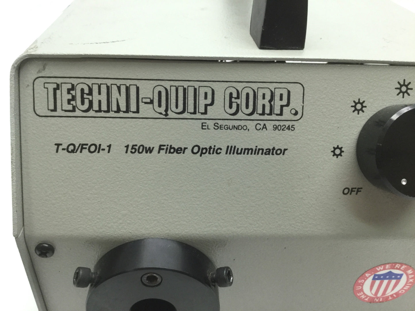 Used Techniquip FOI-1 Fiber Optic Light Source Illuminator 120VAC EKE Lamp 150W