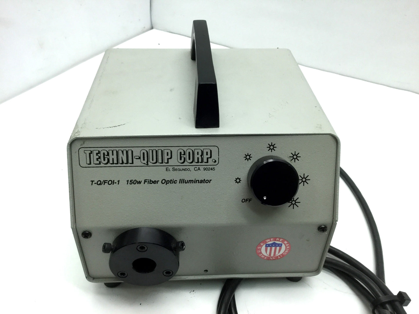 Used Techniquip FOI-1 Fiber Optic Light Source Illuminator 120VAC EKE Lamp 150W