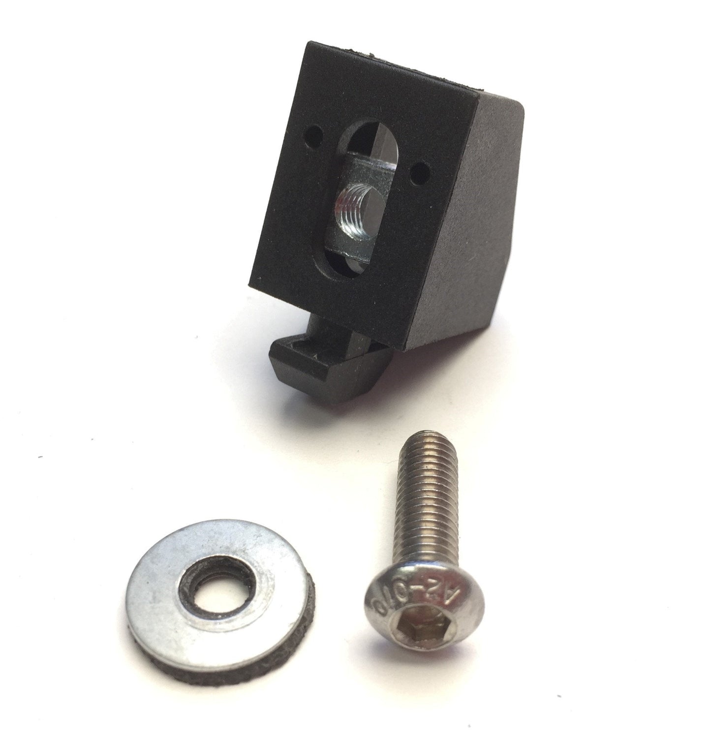 Used Lot of 250 Maytec 1.64.2E3M6.2 Black PA-GF Mounting Blocks E w/ Washers & Screws