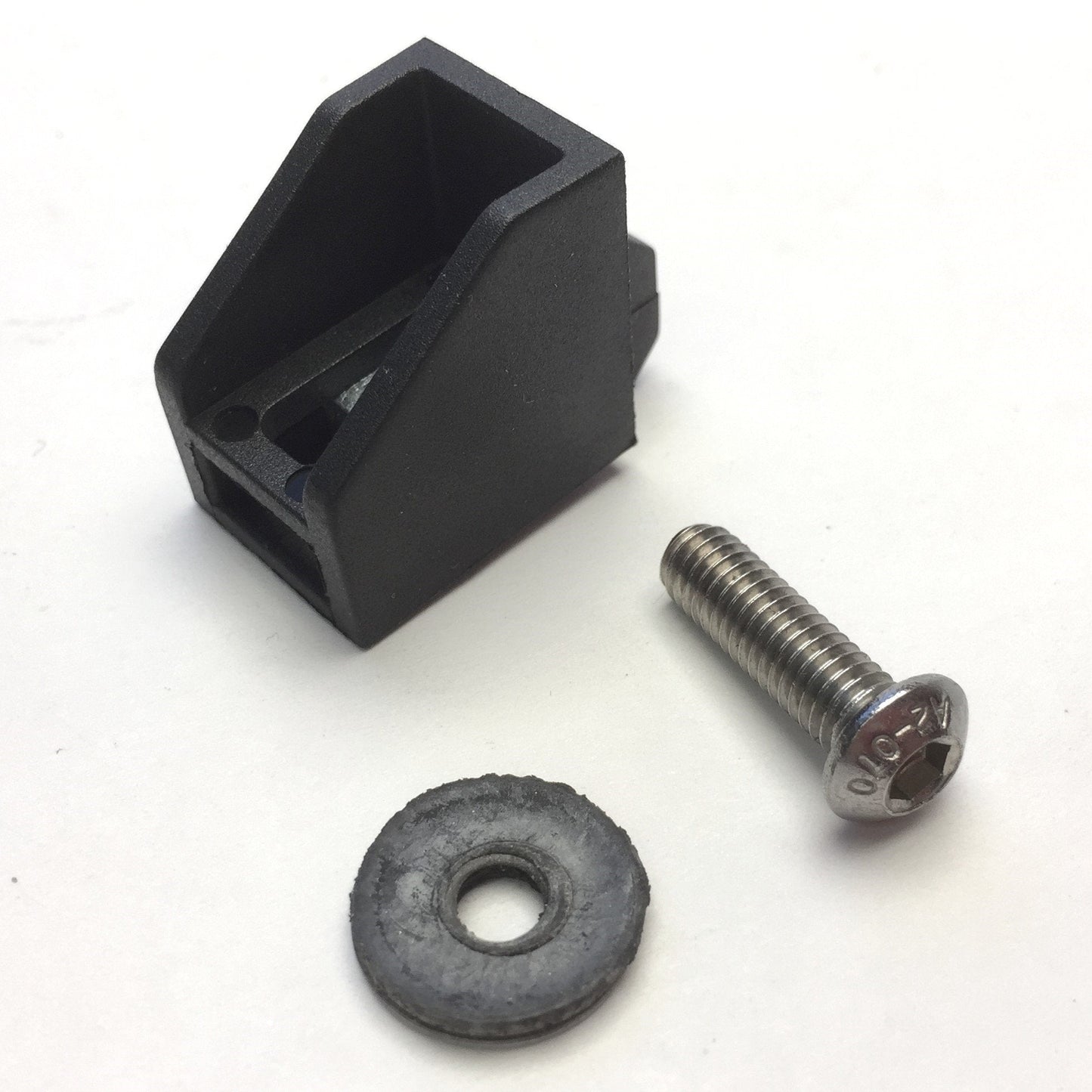Used Lot of 250 Maytec 1.64.2E3M6.2 Black PA-GF Mounting Blocks E w/ Washers & Screws