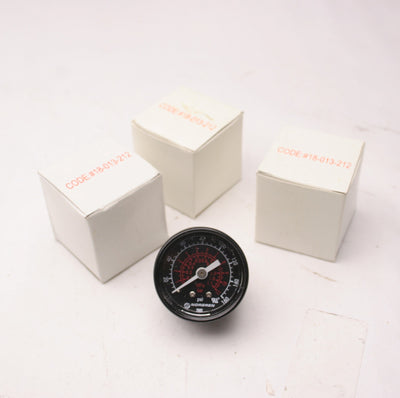 New Lot of 3 New Norgren 18-013-212 Air Pressure Gauges 160psi, 1.1MPa, 1/8" NPT