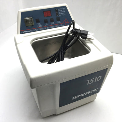 Used Branson 1510R-DTH Bransonic Ultrasonic Cleaner, Voltage: 117VAC, 6" x 5.5" x 4"