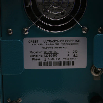 New – Open box Crest 2G-500-6-T Tru-Sweep Genesis Ultrasonic Generator 25kHz 500W 240VAC 4A