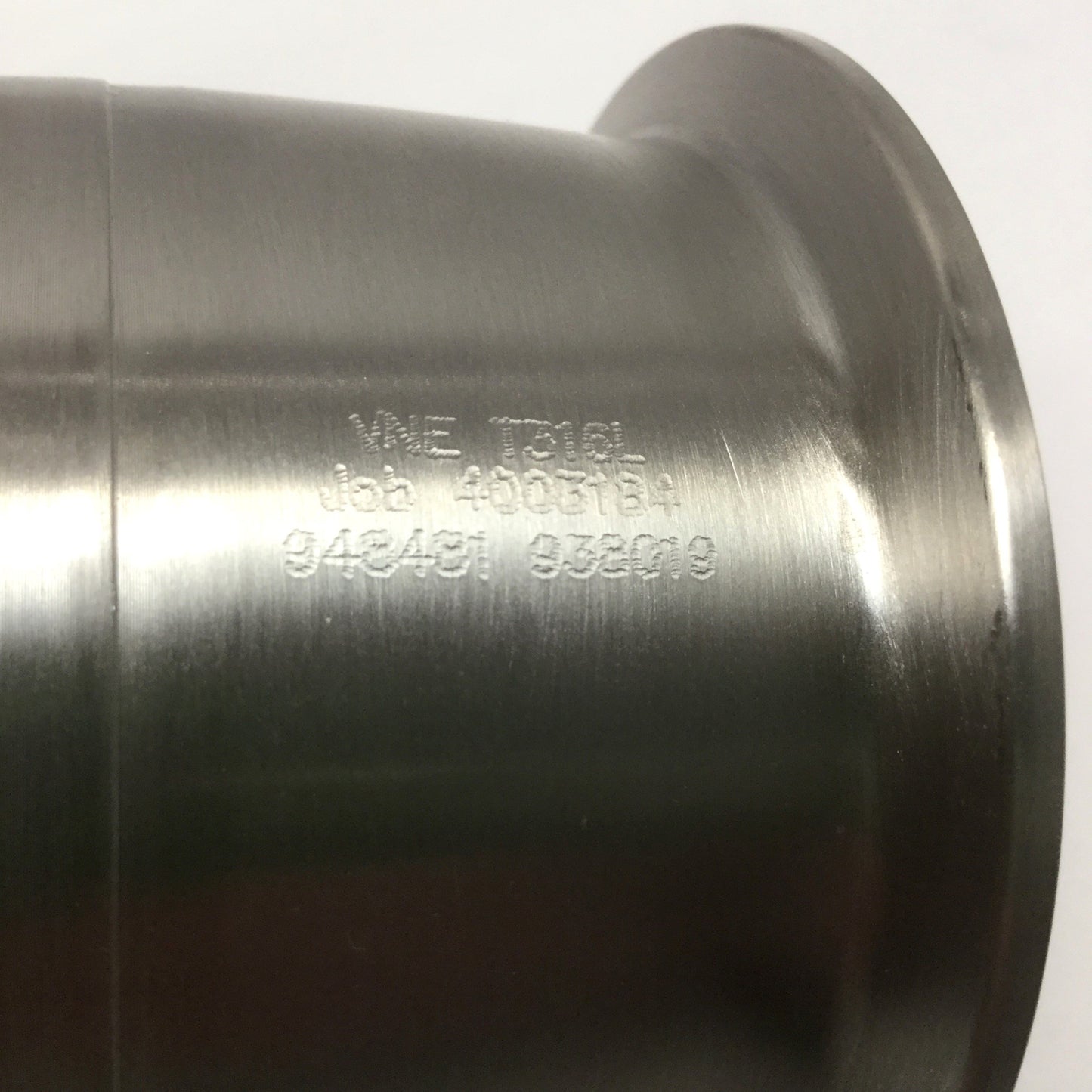 Used VNE EG14RT-6L3.0 Tri-Clamp Sanitary Fitting 3" Dia Rubber Hose Adapter T316L SS