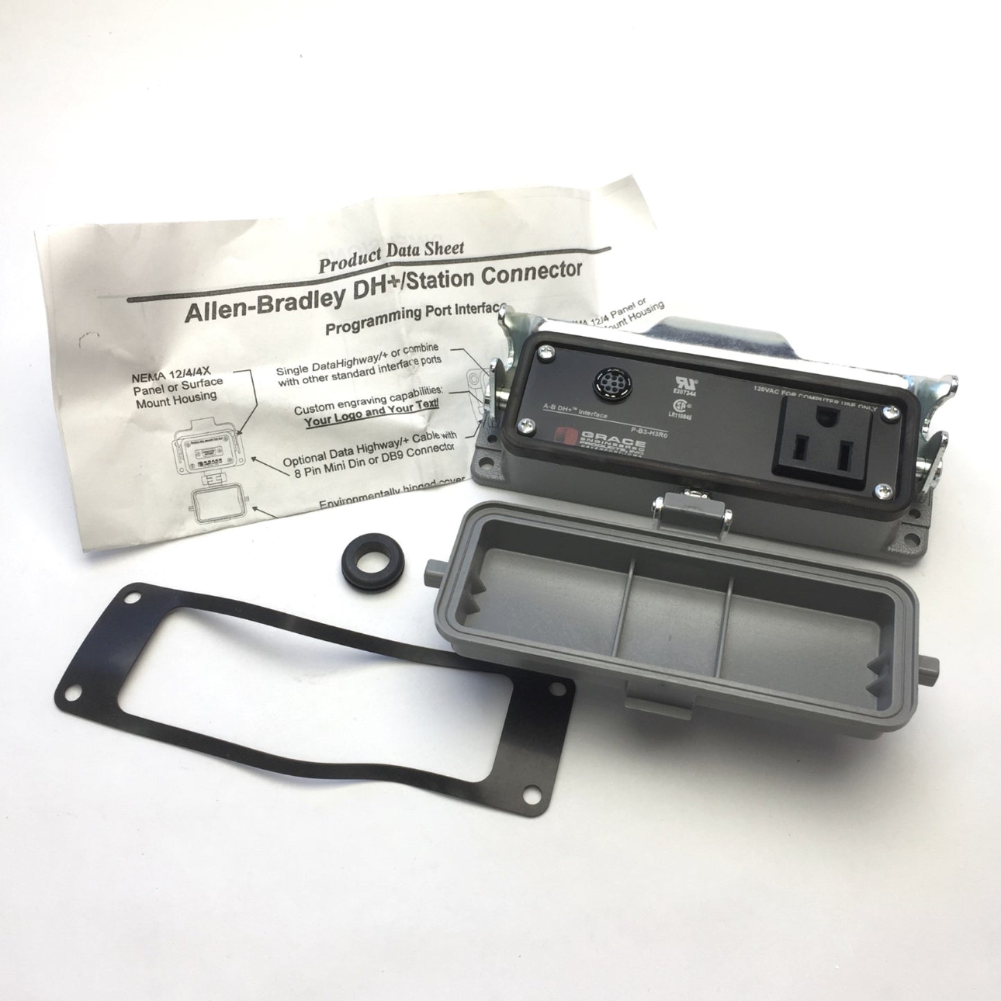 New – Open box Grace Engineered Products Allen Bradley DH+ Programming Port Interface Connector