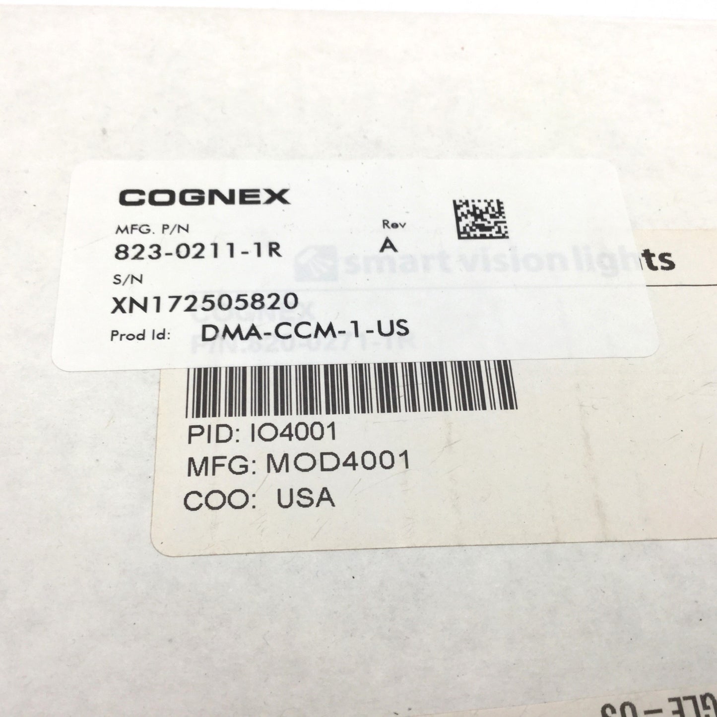 New Cognex DMA-CCM-1 I/O Module, In: 0 - 264VAC, Out: 24VDC 1.72A, DataMan 300, 503