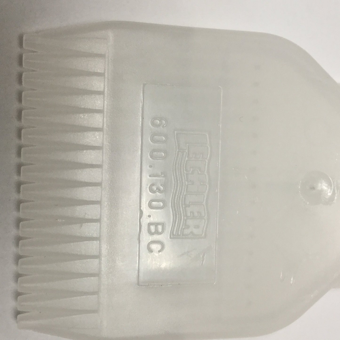 Used Lechler 600.130.S2.BC Flat Air Fan Nozzle 75psi, 1/4" NPT, Natural Polypropylene
