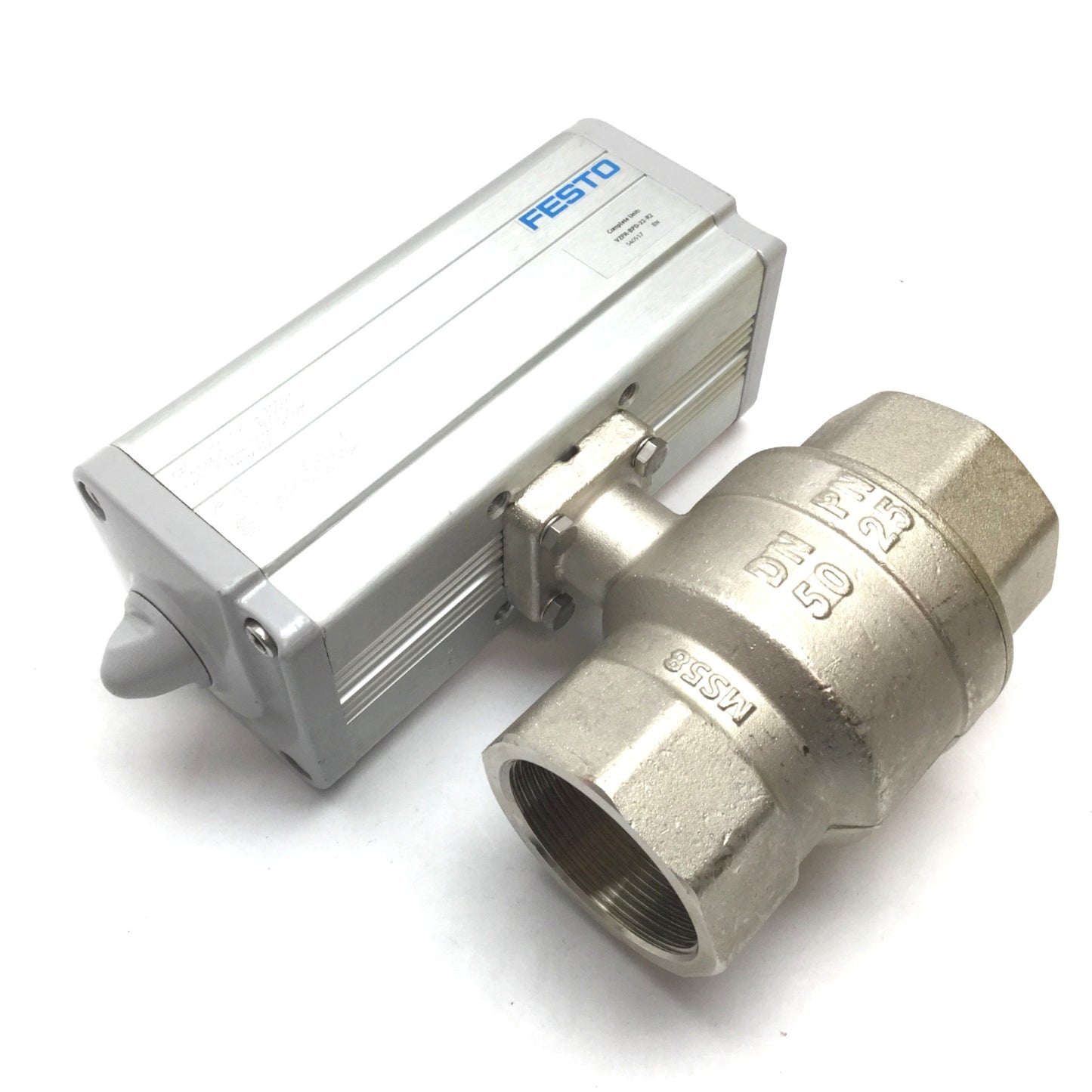 New – Open box Festo VZPR-BPD-22-R2 Ball Valve Actuator, Thread: Rp2, Actuator Ports: G1/8