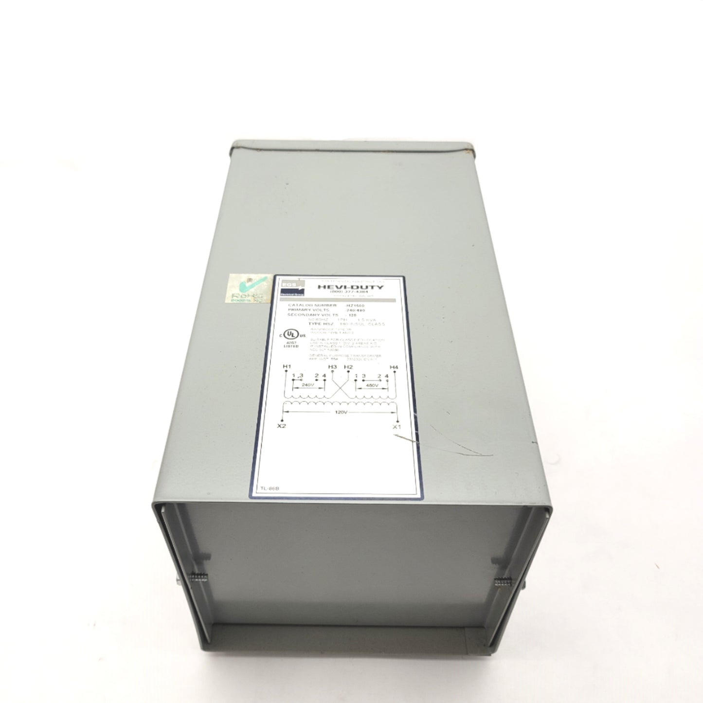 Used Sola Hevi-Duty HZ1500 Industrial Control Transformer In 240/480V Out 120V 1.5kVA