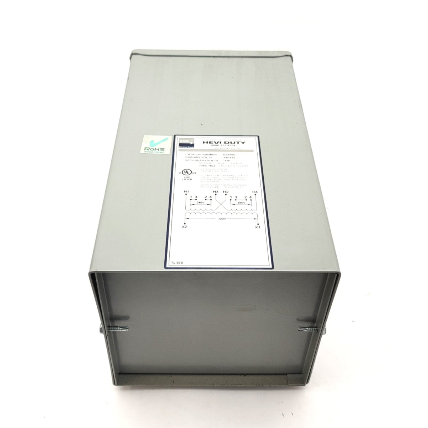 Used Sola Hevi-Duty HZ1000 Industrial Control Transformer In: 240/480V Out: 120V 1kVA
