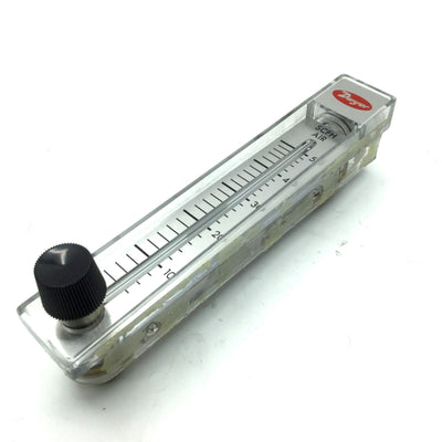 Used Dwyer RMB-52-SSV Air Flow Meter, Scale: 5" Range: 4-50 SCFH, Ports: 1/4" NPT