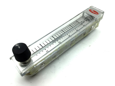 Used Dwyer RMB-52-SSV Air Flow Meter, Scale: 5" Range: 4-50 SCFH, Ports: 1/4" NPT