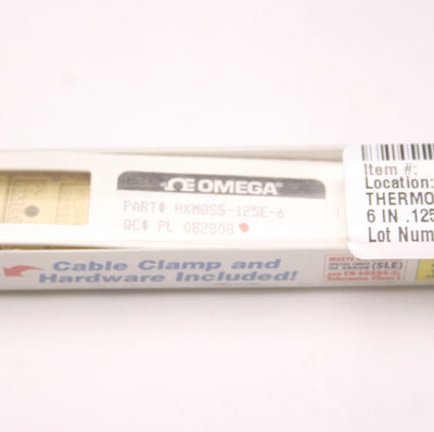 New Omega HKMQSS-125E-6 Thermocouple, K Type, 0.125 OD, 6" Long