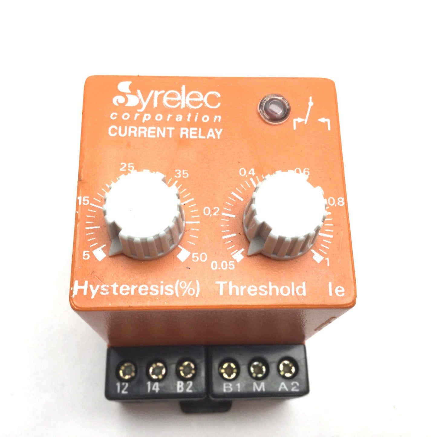 New – Open box Syrelec DIR.T Current Control Relay, Input: 110VAC, Output: SPDT 10A, DIN Rail