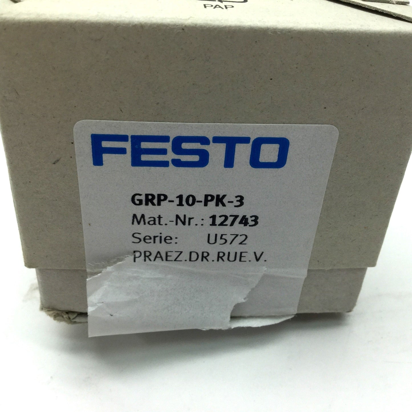New – Open box Festo GRP-10-PK-3 Precision Meter Out Flow One Way Control Valve PK-3 Barb