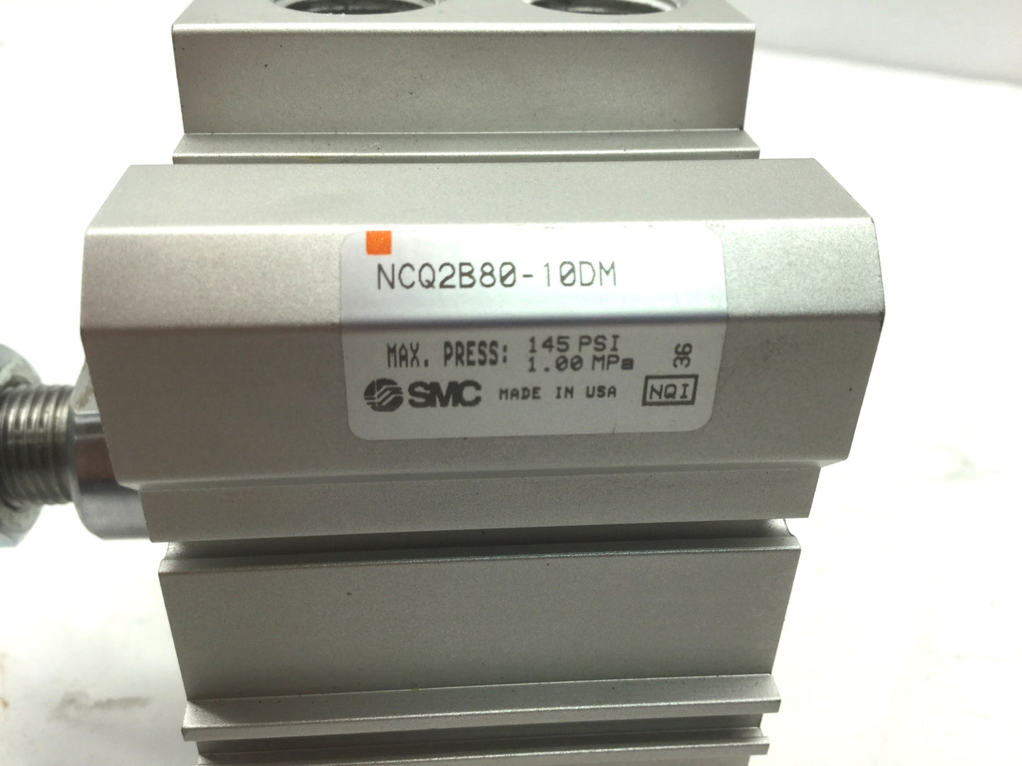 Used SMC NCQ2B80-10DM Compact Cylinder, Bore: 80mm, Stroke: 10mm Ports: 3/8" Rc