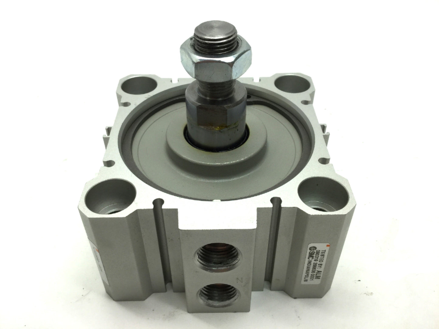 Used SMC NCQ2B80-10DM Compact Cylinder, Bore: 80mm, Stroke: 10mm Ports: 3/8" Rc