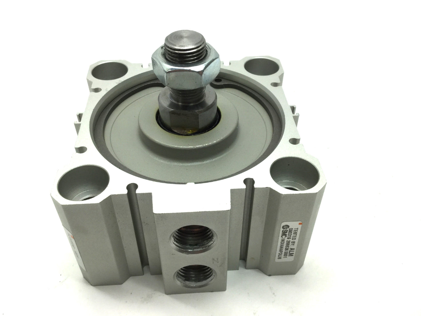 Used SMC NCQ2B80-10DM Compact Cylinder, Bore: 80mm, Stroke: 10mm Ports: 3/8" Rc