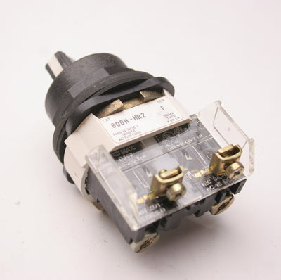Used Allen Bradley 800H-HR2 Selector Switch 2-Position Maintained, 800T-XD1 NO NC