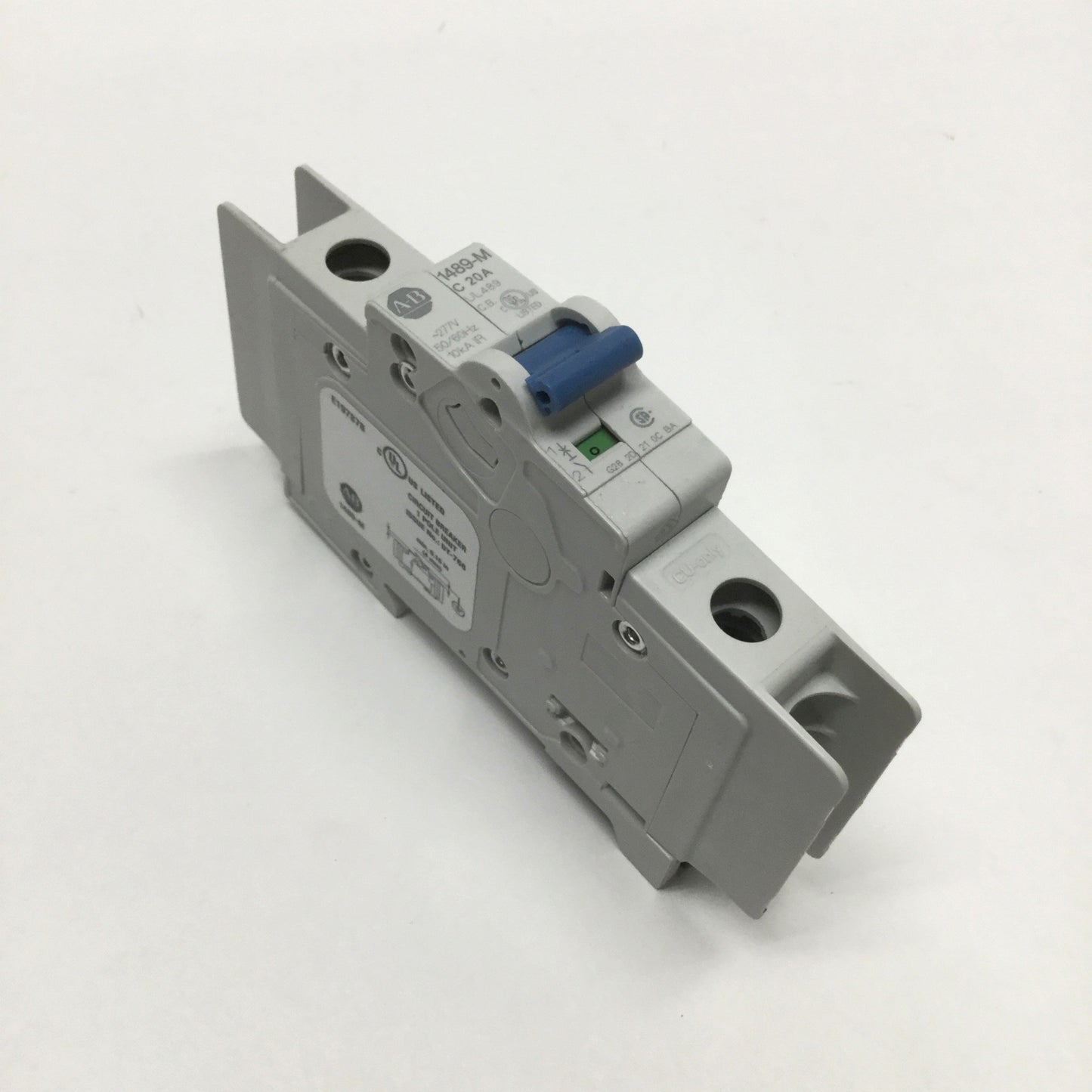 Used Allen Bradley 1489-M1C200 Miniature Circuit Breaker 1-Pole, 20A, 277VAC, C Curve