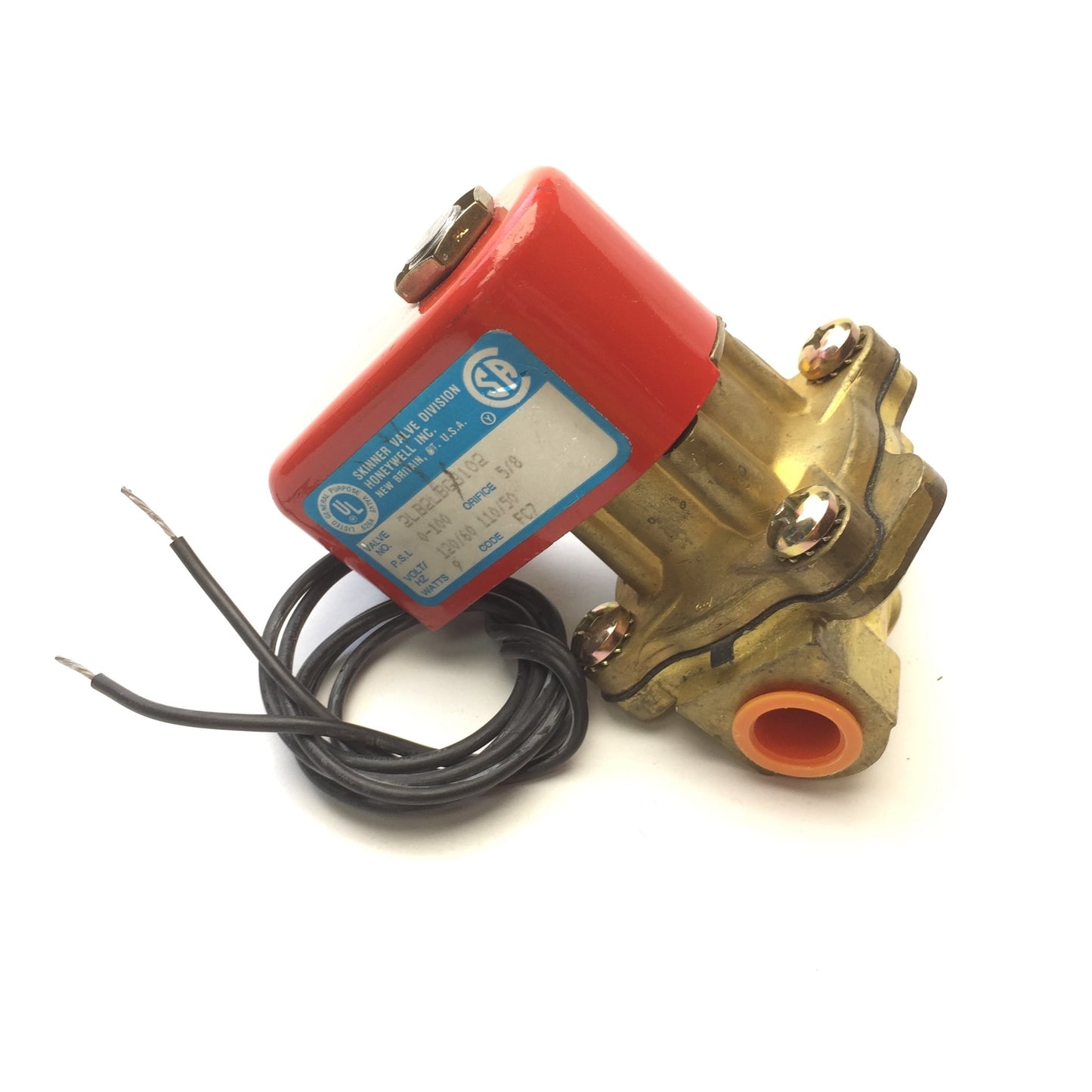New – Open box Honeywell 2LB2LBG3102 Solenoid Valve 120VAC 60Hz 100PSI 3/8"NPT Port 5/8"Orifice