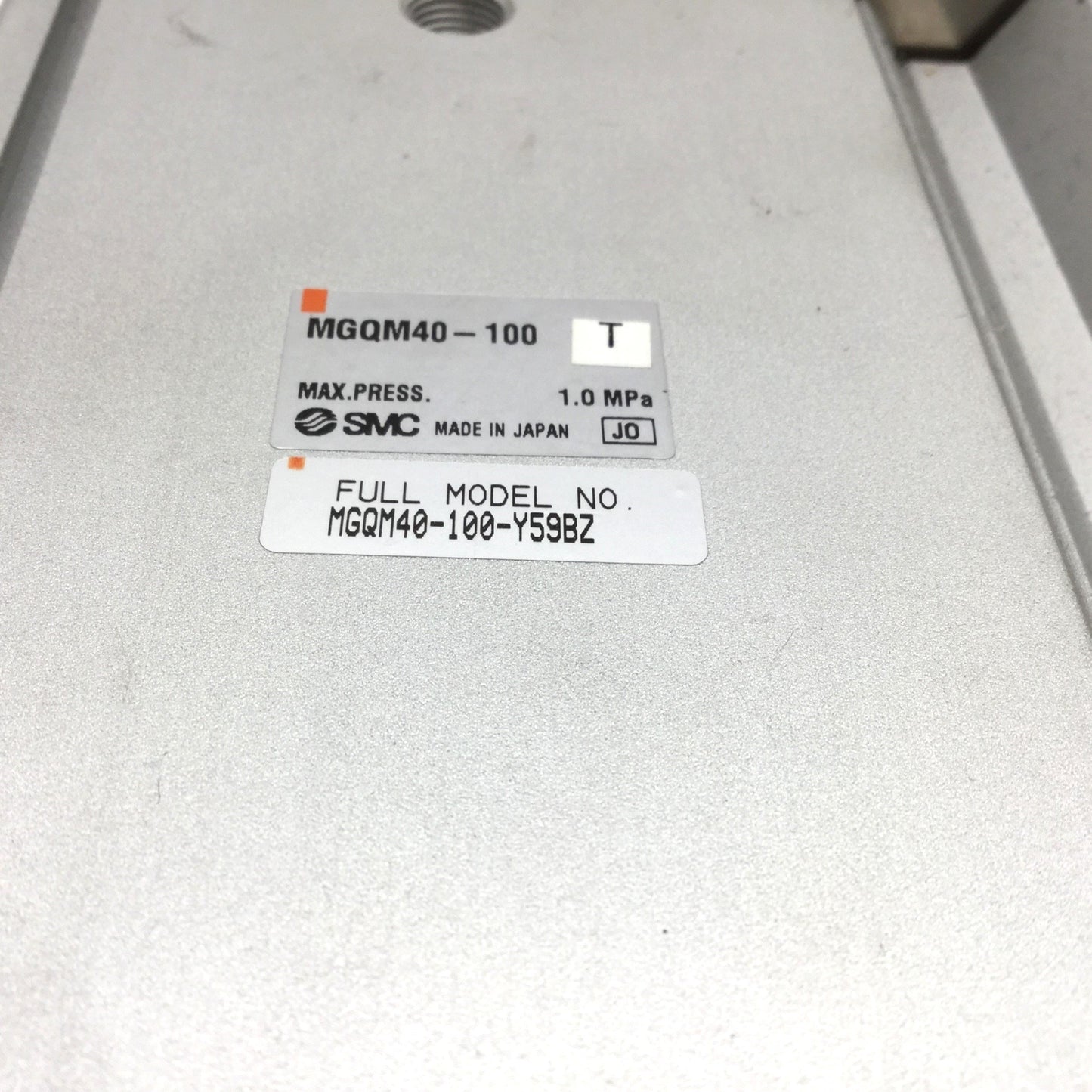 Used SMC MGQM40-100 Guided Cylinder, Bore: 40mm, Stroke: 100mm, Rc1/8, 1.0MPa